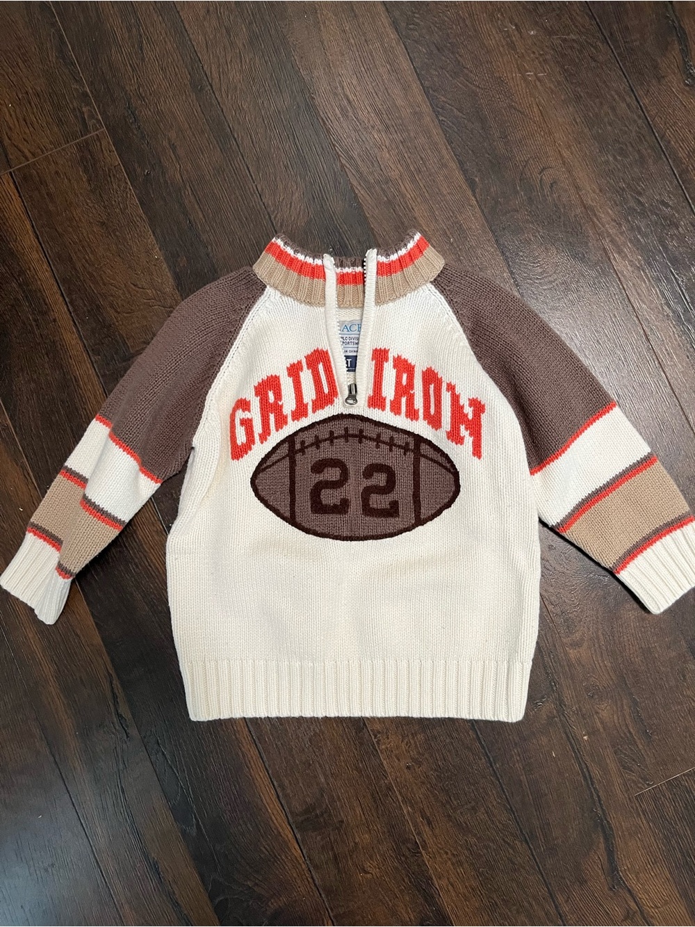 Boys football Quarter-Zip Sweater